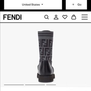 Fendi Rockoko Black Combat Boot